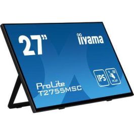 MONITOR IIYAMA 27" IPS BONDED PCAP 10P TOUCH, 1920X1080, FLAT BEZEL FREE GLASS FRONT, HDMI, DISPLAYPORT, 360CD/M², USB HUB 2X 3.2, SPEAKERS, BUILT-IN WEBCAM &amp; MICROPHONE, BOOKSTAND (T2755MSC-B1) Precio: 482.50000051. SKU: B1FMXY3Z6L