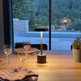 Lámpara de mesa inalámbrica - LUMISKY - ROBY - H30 cm - Aluminium Touch - Gris oscuro - LED Lámpara de mesa inalámbrica - LUMISKY - ROBY - H30 cm - Aluminium Touch - Gris oscuro - LED