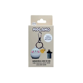 Wondee Memoria USB Molang 32GB Llavero con Adaptador USB C
