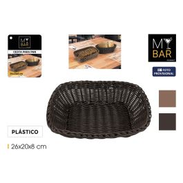 Inde Cesta para Pan Cuadrada de Polipropileno 26 x 20 x 8 cm (18 Unidades)