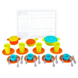 Tachan Escurridor Grande 35 Piezas Juego de Vajilla de Imitación para Niños +3 Años
