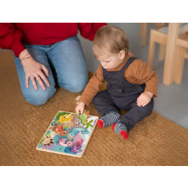 Imaginovo Puzle Infantil Madera 3D Dinosaurios +12 Meses 8 Piezas 29,5x22x1,7cm