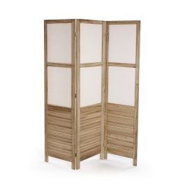 Versa Biombo Separador de Ambientes de Madera con Ventanas Opacas, 6 Paneles, 170 cm Alto, 240 cm Ancho, Certificado FSC
