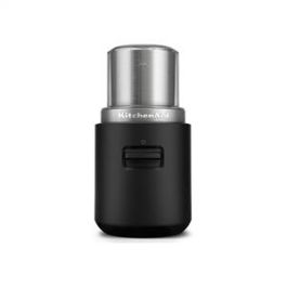 Kitchenaid Molinillo de Café Inalámbrico 12V, Capacidad 113g, Color Negro Mate