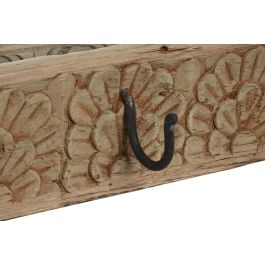 DKD Home Decor Perchero Pared Item Home 4 x 15 x 120 cm Madera Tallada
