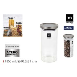 La Mediterranea Tarro Borosilicato Tapa Acero Inoxidable 1350 ml 10.8x10.8x21 cm Precio: 30.9899997. SKU: B18Z6TGM6J