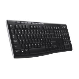Logitech Teclado Inalámbrico K270 Francés, Resistente a Salpicaduras, 8 Teclas de Acceso Directo, Compatible con Windows