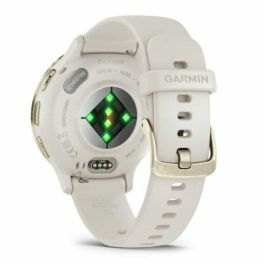 Garmin AAAAL87491 Reloj inteligente con GPS Venu 3S, 30,4 mm (1,2"), acero dorado suave, caja marfil, correa silicona marfil