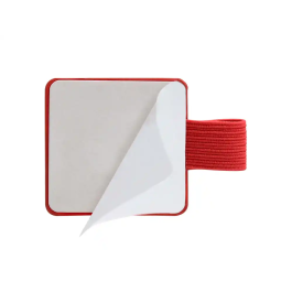 Antartik Portabolígrafo Autoadhesivo para Cuaderno con Elástico hasta 15 mm, Rojo, 40x40 mm
