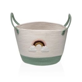 Cesta Versa Blanco Verde Polipropileno Fibra Arcoíris Precio: 13.95000046. SKU: B19X8455N3