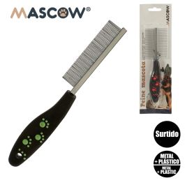 Peine para Mascota Mascow 21 cm - Acero y Poliéster, Colores Surtidos (24 Unidades) Peine para Mascota Mascow 21 cm - Acero y Poliéster, Colores Surtidos (24 Unidades)