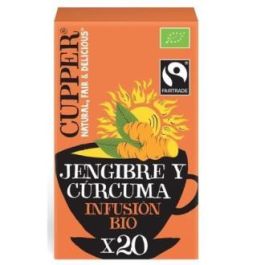 CUPPER Infusión Jengibre y Cúrcuma BIO, 20 Bolsitas - Natural, Ecológica y Fairtrade Precio: 3.8900004. SKU: B1B7HLSDD3