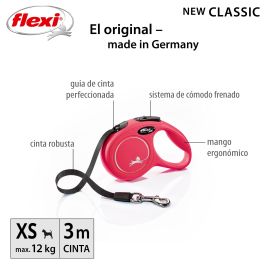 Correa Flexi New Classic XS Cinta 3M Rojo Precio: 13.50000025. SKU: S6100438
