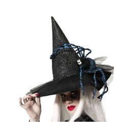 Sombrero De Bruja Negro Con Araña Azul Y Tul Para Adulto - Perfecto Para Halloween Y Eventos Temáticos Precio: 7.49999987. SKU: B149PRSPAF