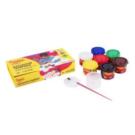 Jovi Tempera 35 ml, 7 colores surtidos (amarillo, azul, blanco, marrón, negro, rojo, verde) con pincel, ideal para papel, cartulina, madera Precio: 4.79000038. SKU: B1EYBR9MJP