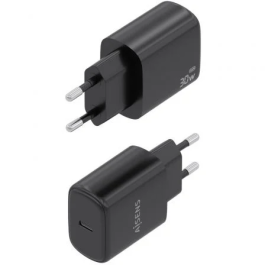 Aisens Cargador de Pared GaN A110-0976 30W USB-C Negro