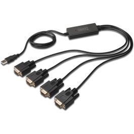 Digitus DN-8008-15 Cable USB 2.0 a 4 RS232 Negro 1.5m