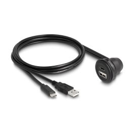 DeLOCK Cable USB 2.0 Tipo-A Macho a USB Type-C Hembra 1m Negro, Conectores Angulares a 90°, Velocidad 0.48 Gbit/s Precio: 34.50000037. SKU: B12D4PFSCZ
