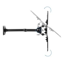 TooQ Soporte Pared TV Extensible Giratorio Inclinable LP1344TN-B para Pantallas de 13-43 Pulgadas y hasta 20kg Negro