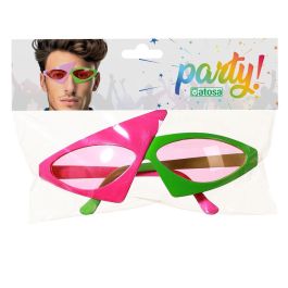 Gafas Neón con Lente Roja y Formas Geométricas para Look Ochentero Futurista Gafas Neón con Lente Roja y Formas Geométricas para Look Ochentero Futurista