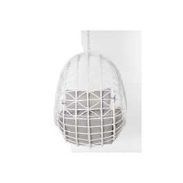 DKD Home Decor Sillón Colgante Terraza Y Jardín Blanco Gris 70 x 110 x 90 cm