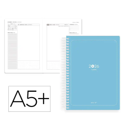 Antartik Essentials Agenda Espiral A5+ 2026 Día Página Azul Claro Papel 80g Precio: 28.1809. SKU: B1DF9LM2SZ