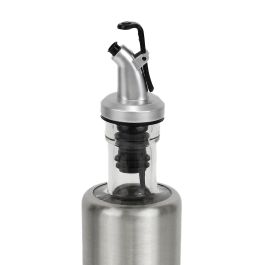 Quttin Set 2 Aceiteras de Acero Inoxidable con Soporte - 9.5 x 27.7 x 17.8 cm (8 Unidades)