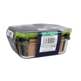 Set de 3 fiambreras rectangulares con tapa verde - Quttin (6 Cajas) Set de 3 fiambreras rectangulares con tapa verde - Quttin (6 Cajas)