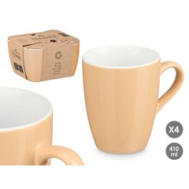 Set 4 Tazas Beige 410Ml Vessia 20X11CM (6 Unidades) Set 4 Tazas Beige 410Ml Vessia 20X11CM (6 Unidades)