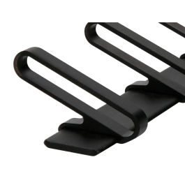Liderpapel Perchero de Pared Metálico Negro 5 Colgadores 430x88x55 mm
