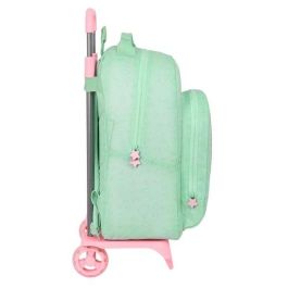 Mochila Escolar con Ruedas BlackFit8 Moon Verde 32 x 42 x 15 cm
