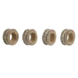 Anillo servilletero DKD Home Decor Natural Yute Resina Aluminio 6 x 3 x 6 cm 4 Piezas Precio: 9.68999944. SKU: B1JVC92T9C