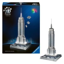 Ravensburger RAV12008026 - Rompecabezas 3D icónico Empire State Building iluminado