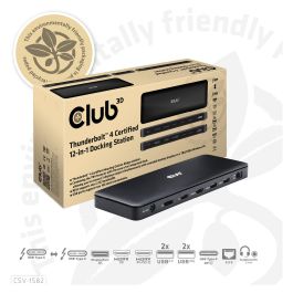 Club 3D Dockingstation Thunderbolt 4 12-in-1 para 3 Pantallas ST/BU