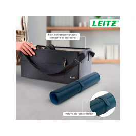 Leitz Alfombrilla de Escritorio Grande 80x40 cm Azul Oscuro, Protectora Impermeable para Teclado y Ratón