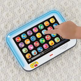 Fisher-Price Cdg61 Mi Primera Tableta Descubrimientos con Tecnología Inteligente, 3 niveles de juego, 28 botones, español +12 meses