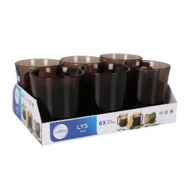 Duralex Mug Apilable Lys, Taza de Vidrio de 31 cl (310 ml), Diámetro 10 cm, Color Crema (12 Unidades)