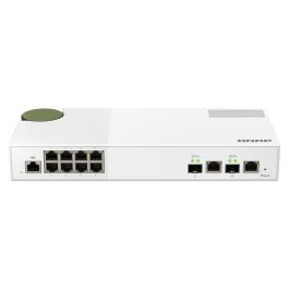 Qnap QSW-M2108R-2C Conmutador Gestionado, 8 Puertos 2.5GbE RJ-45, 2 Puertos Combo 10GbE SFP+/RJ-45, Desktop/Rack 1U, 80 Gbps, IEEE 802.3bz/bn