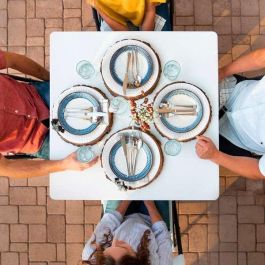 Lifetime Mesa Cuadrada Plegable por la Mitad Blanca 80273 86x86x74cm