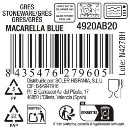 Fuente Oval Macarella Blue 25x12x2.2 cm - Inde (24 Unidades) Fuente Oval Macarella Blue 25x12x2.2 cm - Inde (24 Unidades)
