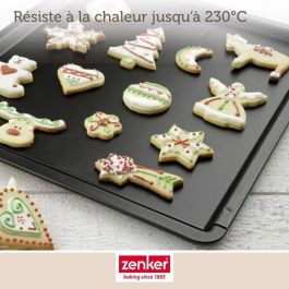 Zenker AABBG68774 - Juego de 2 bandejas extensibles para horno, negro metalizado, de 37 a 52 x 33 cm