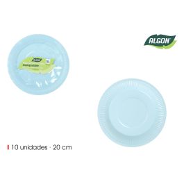 Set de 10 platos de cartón azul Baby Soja 20 cm - Algon (24 Unidades) Precio: 16.68999948. SKU: B1G5XP9JXA