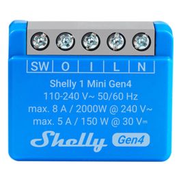 Shelly Módulo switch Mini 1 Gen4 Wi-Fi BT Precio: 26.49999946. SKU: B1GHX2N4AL