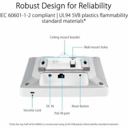ASUS EBA63 Access Point WiFi AX3000 Dual-band PoE Blanco 2402 Mbit/s