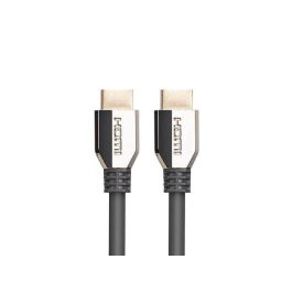 Lanberg CA-HDMI-30CU-0010-BK Cable HDMI Macho-Macho v2.1 1m 48 Gbps 8K Chapado en Oro Negro Plata