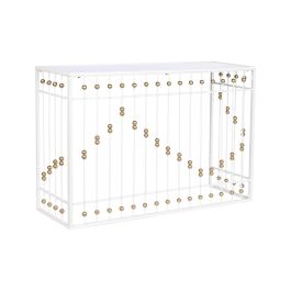 Consola Home ESPRIT Blanco Dorado Espejo 120 x 40 x 80 cm Precio: 135.69000016. SKU: B14CJF7235