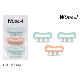 Wooow Set de 3 Cepillos de Plástico Multiuso - 2.5 x 4.5 x 8 cm (36 Unidades)