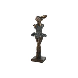 DKD Home Decor Figura Romántico Bailarina Dorado Azul Resina 12 x 30.5 x 13 cm