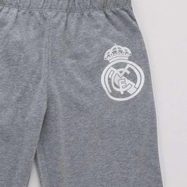 Cerdá Pijama Largo Single Jersey Real Madrid para niños de 12 años Color Gris