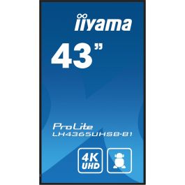 iiyama LH4365UHSB-B1 Monitor Táctil IPS 4K 43" (109cm) UHD 3840x2160 para Uso Comercial 24/7 con WiFi, LAN y Altavoces
